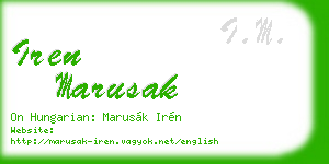 iren marusak business card